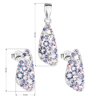 Stříbrná souprava šperků Crystals from Swarovski® Violet