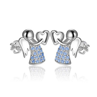 Stříbrné dámské náušnice andělíčci