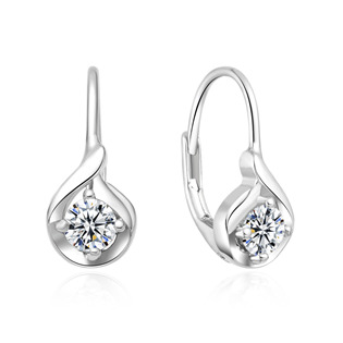 Stříbrné dámské náušnice se zirkony