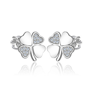 Stříbrné náušnice čtyřlístky