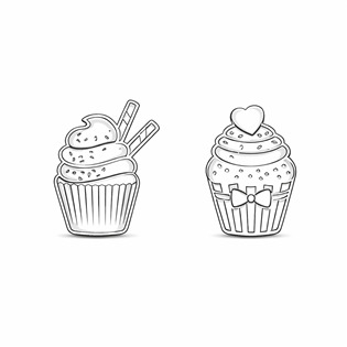 Stříbrné náušnice cupcakes