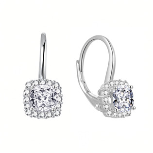 Stříbrné náušnice dekorované zirkony