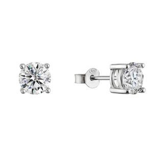 Stříbrné náušnice ELEN moissanite