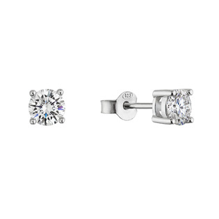Stříbrné náušnice ELEN moissanite