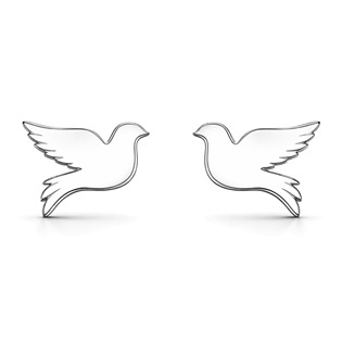 Stříbrné náušnice holubice