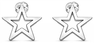Stříbrné náušnice hvězda