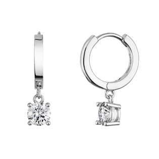 Stříbrné náušnice IRIS, moissanite 2ct