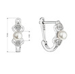 Stříbrné perlové náušnice s přírodní perlou