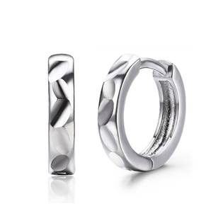Stříbrné náušnice kroužky překřížené