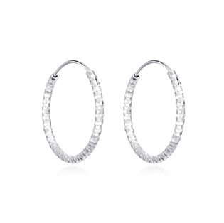 Stříbrné náušnice kruhy 25 mm