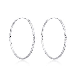 Stříbrné náušnice kruhy 40 mm