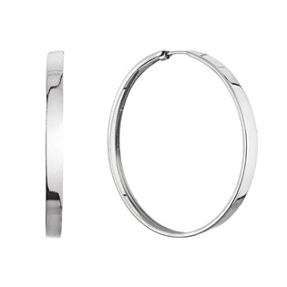 Stříbrné náušnice kruhy 43 mm
