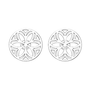 Stříbrné náušnice květinová mandala