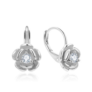 Stříbrné náušnice kytičky