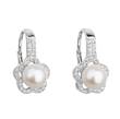 Stříbrné perlové náušnice s přírodní perlou