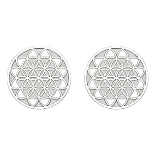 Stříbrné náušnice mandala