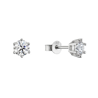 Stříbrné náušnice MIA moissanite 5mm