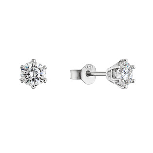 Stříbrné náušnice MIA moissanite 5mm