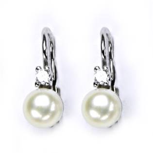 Stříbrné náušnice přírodní perly 5,5 mm 