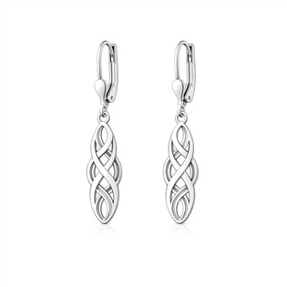 Stříbrné náušnice propletené