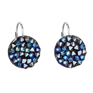Stříbrné náušnice ROCKS Crystals from Swarovski® Bermuda Blue
