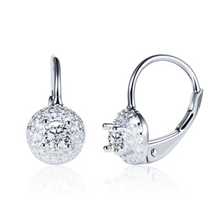Stříbrné náušnice s čirými zirkony