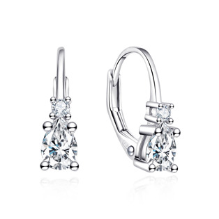 Stříbrné náušnice s čirými zirkony