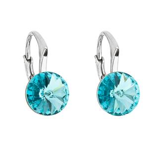 Stříbrné náušnice s Crystals from Swarovski® Turquoise