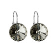 Stříbrné náušnice swarovski se šedými kameny