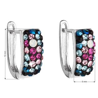 Stříbrné náušnice s krystaly Crystals from Swarovski®, Galaxy