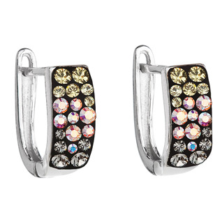 Stříbrné náušnice s krystaly Swarovski