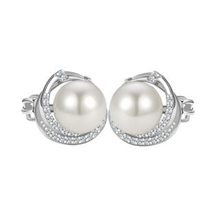 Stříbrné náušnice s perličkami