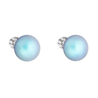 Stříbrné náušnice s perličkami Crystals from Swarovski®, LIGHT BLUE