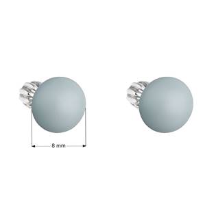 Stříbrné náušnice s perličkami Crystals from Swarovski®, PASTEL BLUE