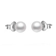Stříbrné perlové náušice bílé perly