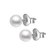 Stříbrné perlové náušice bílé perly 