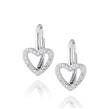Stříbrné náušnice na klapku srdíčka
