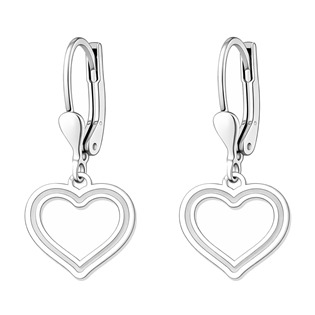 Stříbrné náušnice srdce