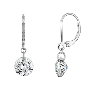 Stříbrné náušnice VIKA, moissanite 4ct