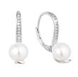 Stříbrné perlové náušnice s přírodní perlou pravou
