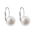Stříbrné náušnice přírozní perly bílé