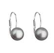stříbrné perlové náušnice šedé perly