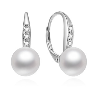 Stříbrné perlové náušnice s pravými perlami