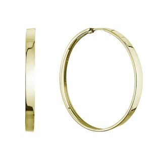 Stříbrné pozlacené náušnice kruhy 43mm