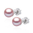 Stříbrné perlové náušnice růžové perličky