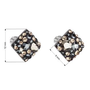 Stříbrné šroubovací náušnice s krystaly Crystals from Swarovski®, Colorado
