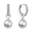 Srříbrné perlové náušnice swarovski perly