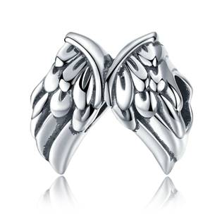 Stříbrný korálek andělská křídla