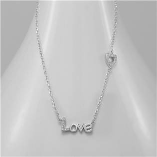 Stříbrný náhrdelník  - LOVE