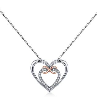 Stříbrný náhrdelník - srdce